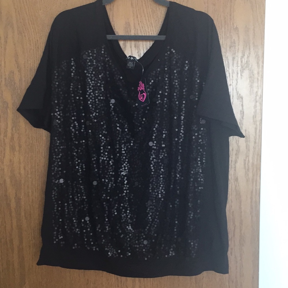 NWT matte sequined top